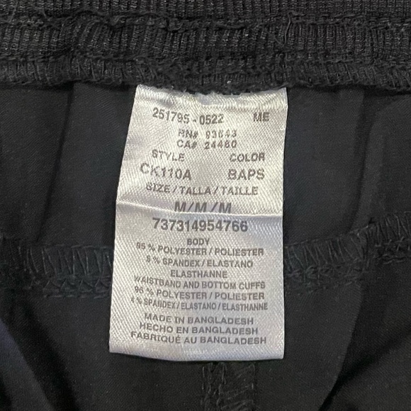 Cherokee Infinity Black Jogger Stretchy Scrub Pants CK110A Women's Size M - Picture 6 of 9